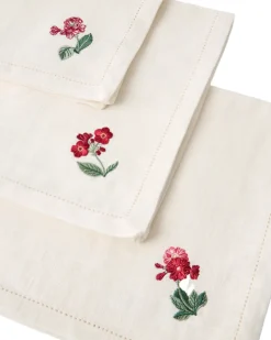Floral Medley Embroidered Napkins, Set of 6