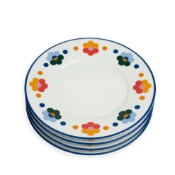 Floral Salad Plates, Set of 4