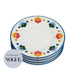 Floral Salad Plates, Set of 4