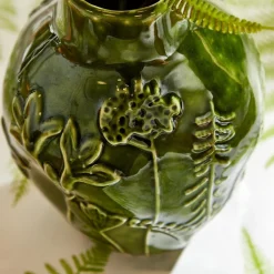 Floral Scape Relief Pattern Vase, Set of 3