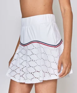 Floral Team Skort in White