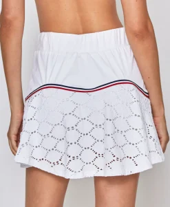 Floral Team Skort in White