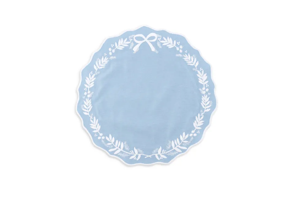 Florence Placemat and Napkin Set in Dusty Blue, OTM Exclusive