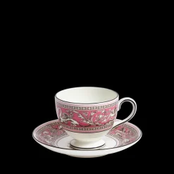 Florentine Fuchsia Teacup Saucer