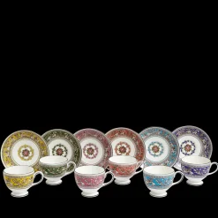 Florentine Teacup Saucer, Set of 6