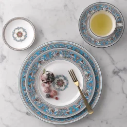 Florentine Turquoise Accent Salad Plate 9"