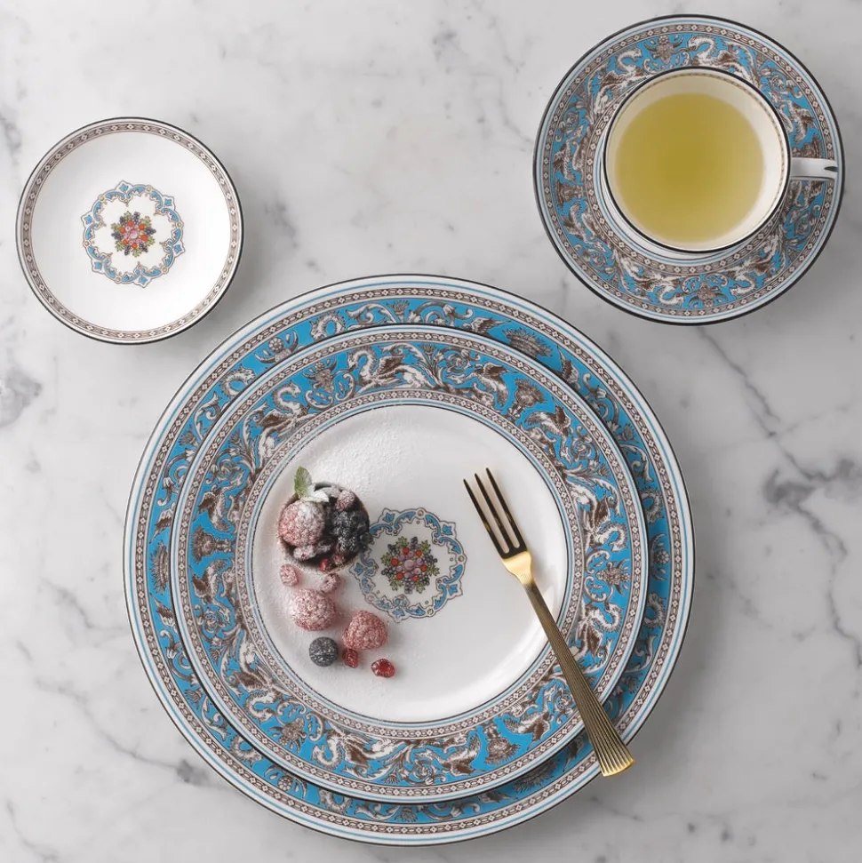 Florentine Turquoise Accent Salad Plate 9"