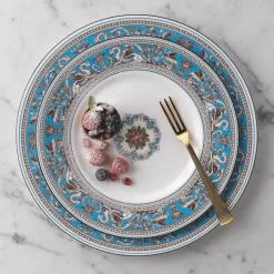 Florentine Turquoise Accent Salad Plate 9