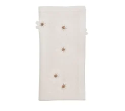 Florette Napkin in White & Natural, Set of 4