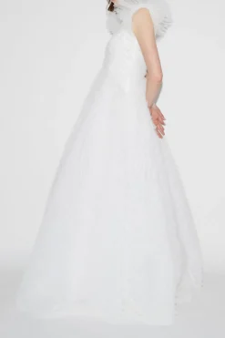 Floria Gown White Embroidered Tulle
