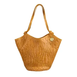 Flow Midi Handbag in Caramel