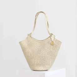 Flow Midi Handbag in Ivory
