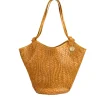 Flow Woven Large Tote in Caramel