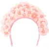Flower Crown Headpiece in Peony Pink