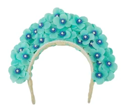 Flower Crown Headpiece in Blue