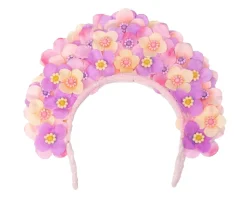 Flower Crown Headpiece in Light Pink and Purple