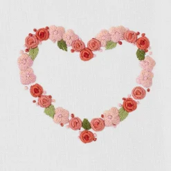 Flower Heart Hand Towel