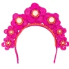 Flower Iraca Headpiece in Hot Pink