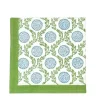 Flowers & Vines Napkins in Blue & Green, Set of 4