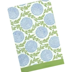Flowers & Vines Tablecloth in Blue & Green