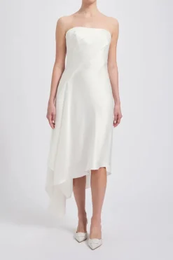 Fluid Satin Asymmetric Dress