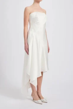 Fluid Satin Asymmetric Dress