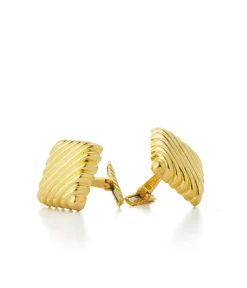 Fluted Rectangular Cuff Links