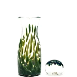 Forest Green Transparent Spotted Carafe