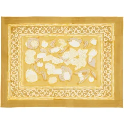 Forest Harvest Mats in Grey & Mustard, Set of 6