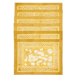 Forest Harvest Mats in Grey & Mustard, Set of 6