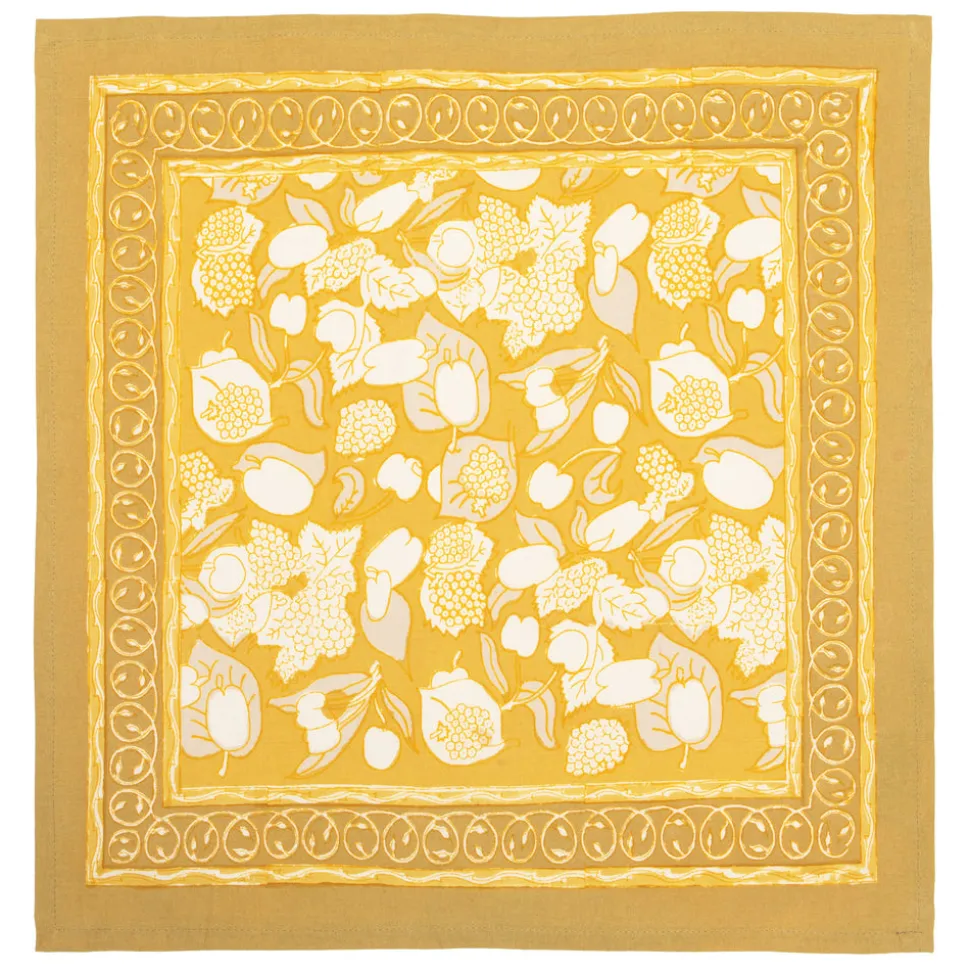 Forest Harvest Napkins Grey & Mustard, Set of 6