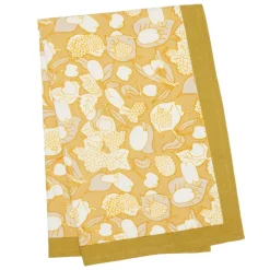 Forest Harvest Tea Towels in Grey & Mustard, Set of 3