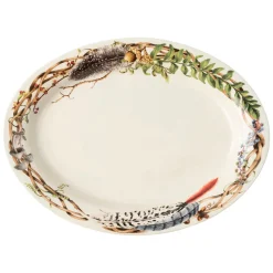 Forest Walk 17" Platter in Café Au Lait