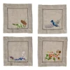 Forest Walk Cocktail Napkin Assorted in Multi, Set of 4