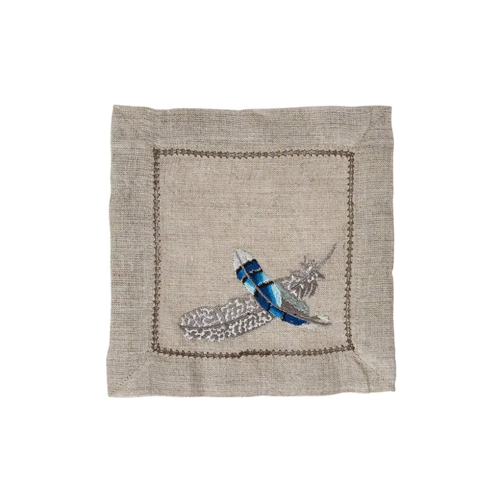 Forest Walk Cocktail Napkin Assorted in Multi, Set of 4