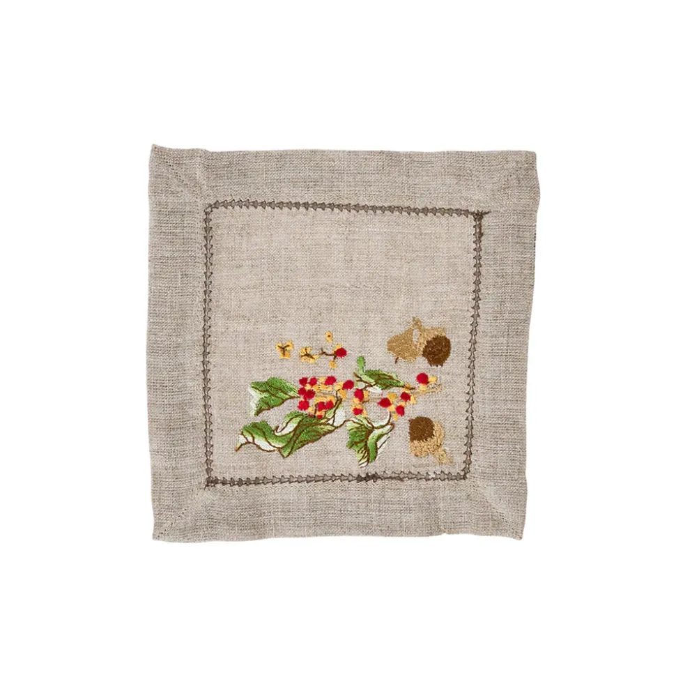 Forest Walk Cocktail Napkin Assorted in Multi, Set of 4