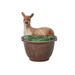 Forest Walk Deer Bowl with Lid in Multi
