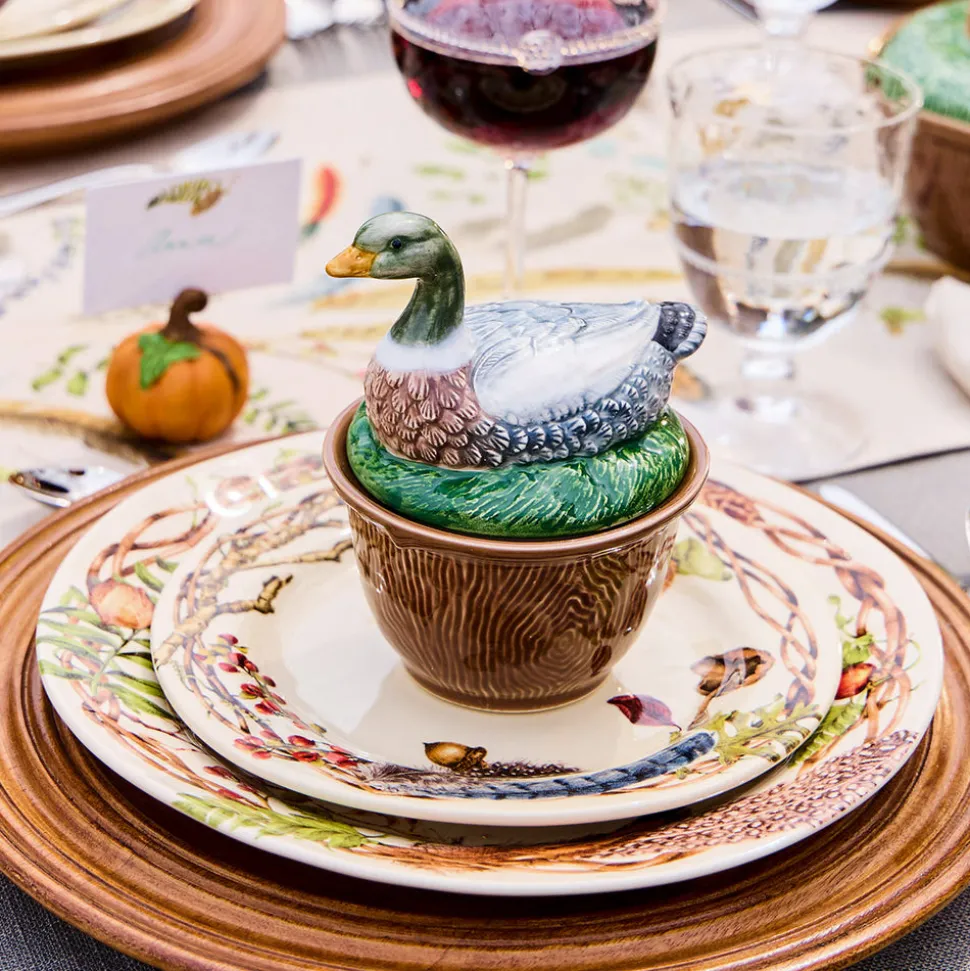 Forest Walk Duck Bowl with Lid in Multi