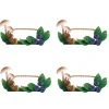 Forest Walk Mushroom & Acorn Place Card Holder in Multi, Set of 4