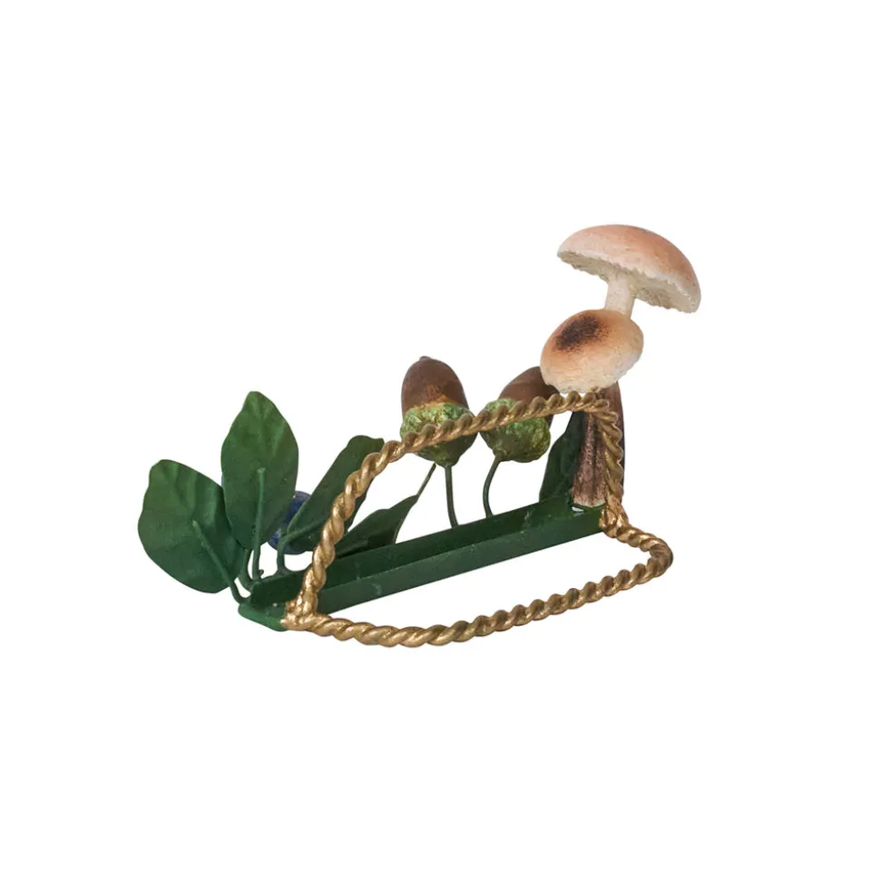 Forest Walk Mushroom & Acorn Place Card Holder in Multi, Set of 4