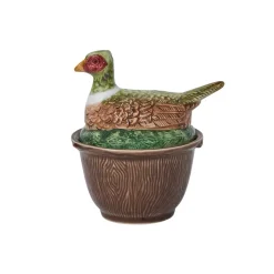 Forest Walk Pheasant Bowl with Lid in Multi