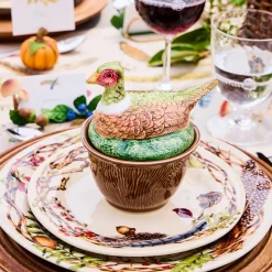 Forest Walk Pheasant Bowl with Lid in Multi