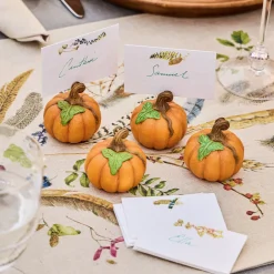 Forest Walk Pumpkin Place Card Holder in Multi, Set of 4