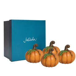 Forest Walk Pumpkin Place Card Holder in Multi, Set of 4