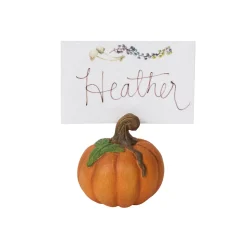 Forest Walk Pumpkin Place Card Holder in Multi, Set of 4
