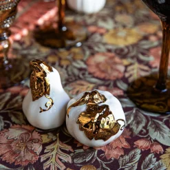 Forest Walk Pumpkin Salt & Pepper Shakers in Gold