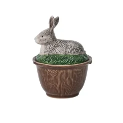 Forest Walk Rabbit Bowl with Lid in Multi