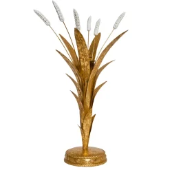 Forest Walk Wheat 17" Candlestick in Gold