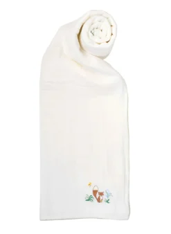 Fox Embroidered Shawl Blanket