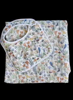 Foxy Forest Bib and Shawl Blanket Set